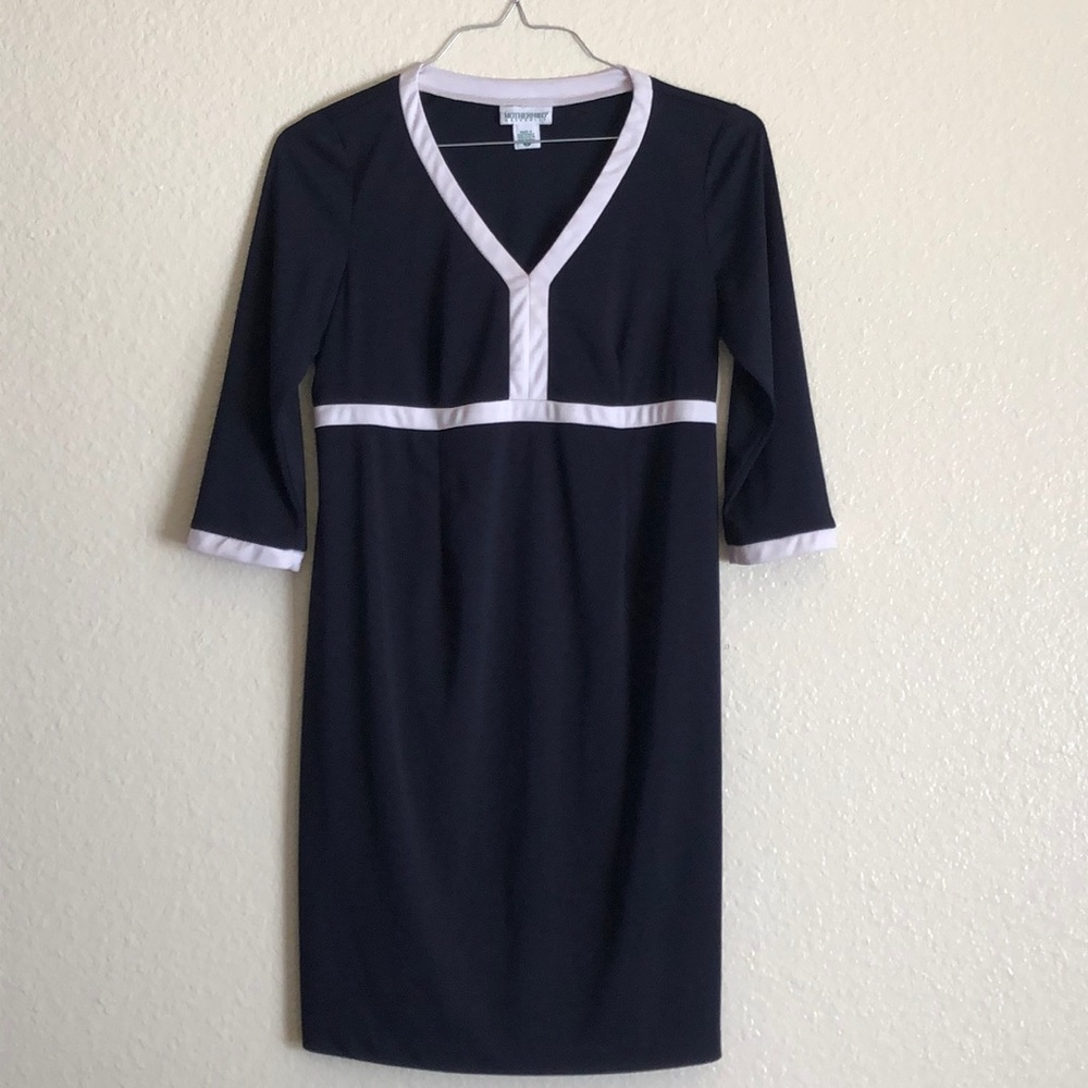 Motherhood Maternity Navy &White Dress size Small